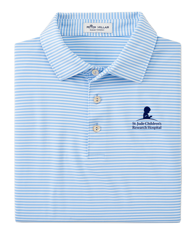 Primary image St. Jude Striped Peter Millar Performance Polo Shirt